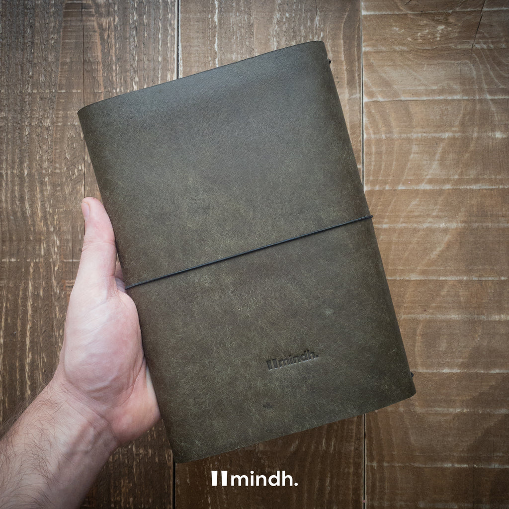 mindh. Notebook Fold - Olive (Pueblo)